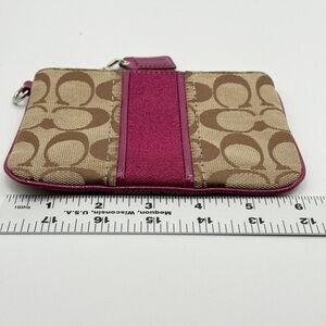 Signature Brown and Pink Card Holder